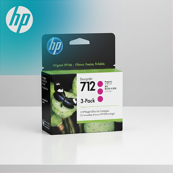Cartucho De Tinta Hp 712 Magenta 29Ml Pct Com 3 3Ed78A