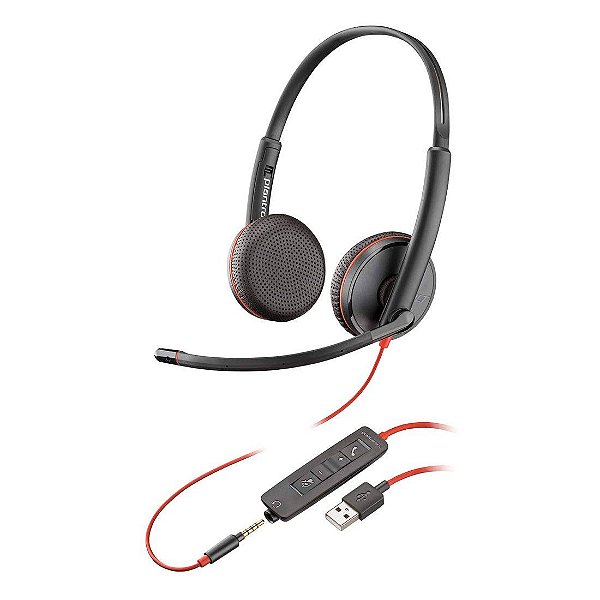 Headset Poly Blackwire C3225 Stereo Usb-A C/ P2 209747-101