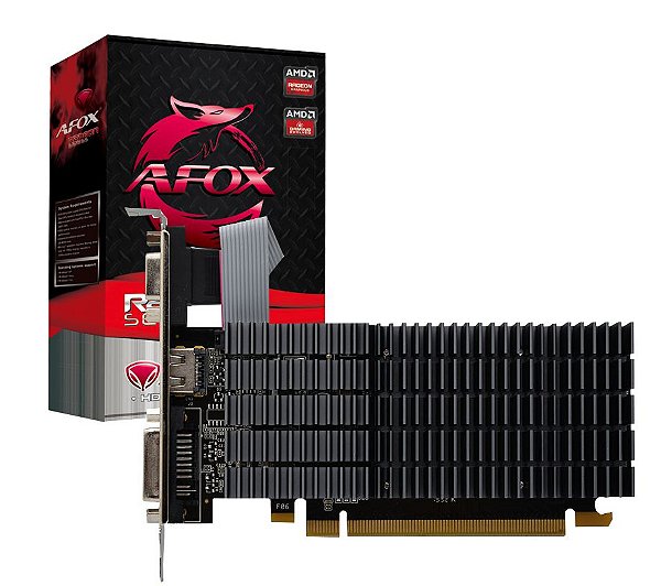 Placa De Video Afox Amd Radeon R5 230 1Gb Ddr3 64 Bits Afr5230-1024
