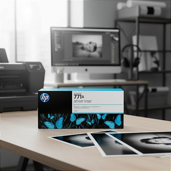 Cartucho De Tinta Hp 771A Preto Fotográfico B6Y21A
