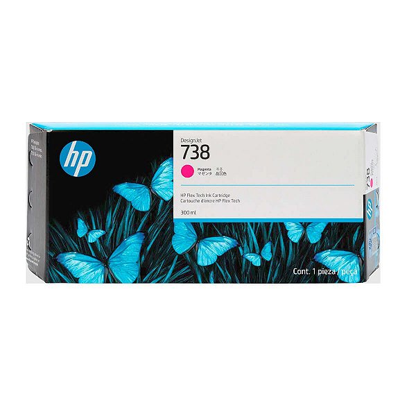 Cartucho Tinta Hp 738 Magenta 300 Ml 676M7A