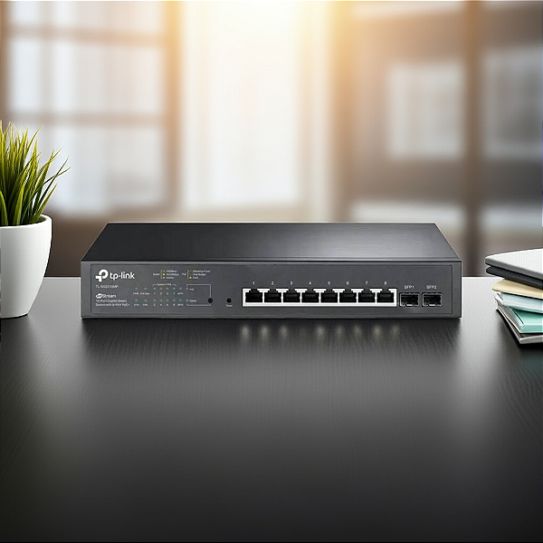 Switch 8p Tp-link Smart Gigabit Poe+ 2 Sfp Tl-sg2210mp