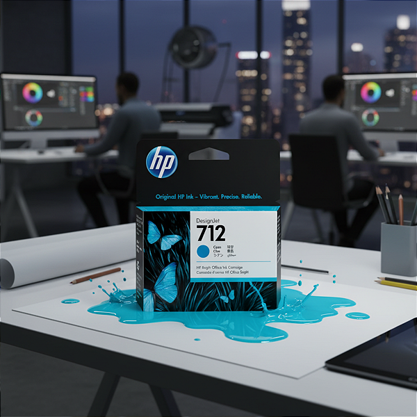 Cartucho De Tinta Hp 712 Ciano Pluk 29Ml 3Ed67A