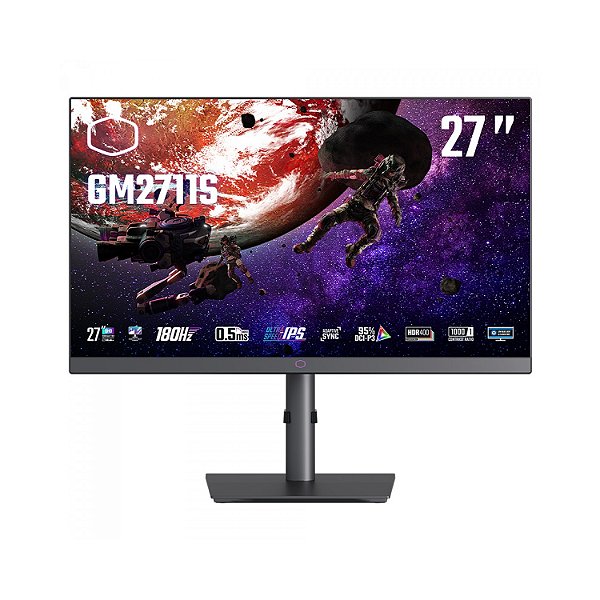 Monitor Gamer 27" Cooler Master GM2711S IPS QHD 180HZ 0,5MS CMI-GM2711S-BR