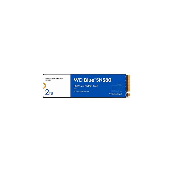 SSD WD 2TB Blue M-2 2280 SN580 Nvme Pcie WDS200T3B0E