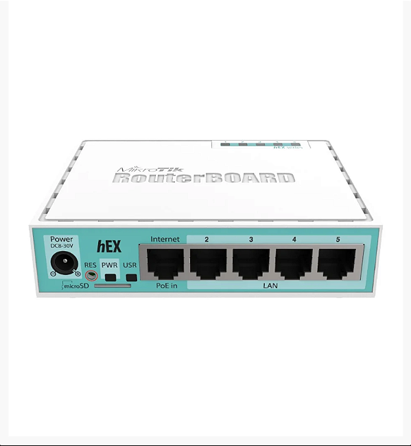 Roteador 5 Portas Mikrotik Hex Gigabit Rb750Gr3