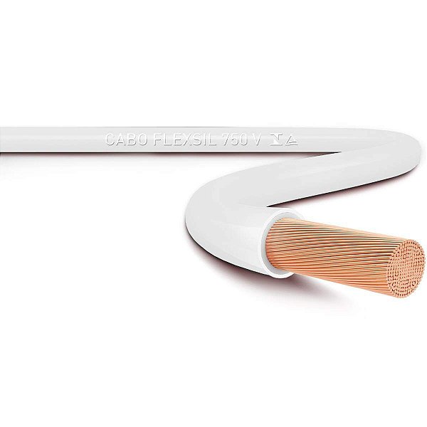 Cabo Flexivel Flexsil 750v 10,00mm² 100m Branco