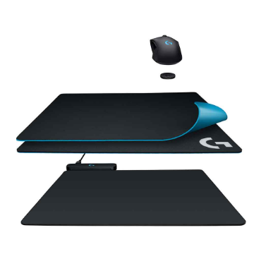 Mousepad Gamer Logitech C/ Base Carregamento G Powerplay Preto - 943-000208