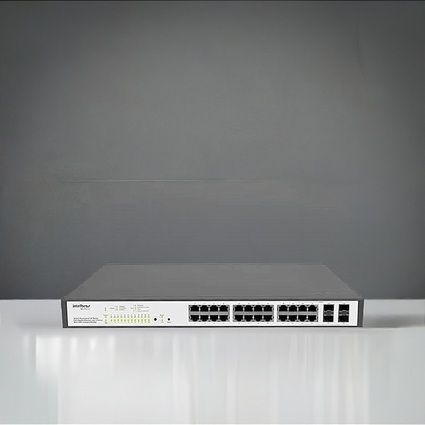 Switch Intelbras 24P Giga + 4P Gbic Sg 2404 Mr L2+ 4760045 Gerenciavel