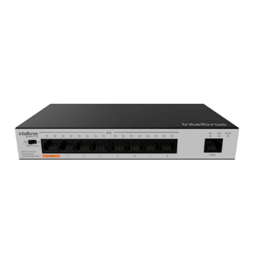 Switch 9 Portas Fast Ethernet 8 Portas Intelbras Sf 900 Hi-Poe Poe+ 4760040