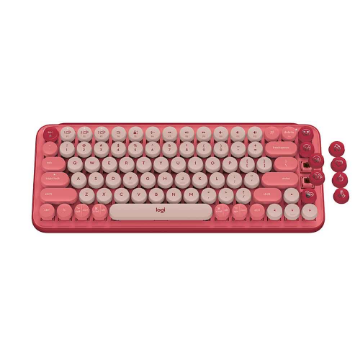 Teclado Mecanico Logitech Pop Keys Sem Fio Rosa - 920-010712