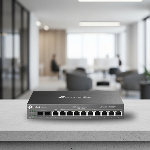 Roteador Tp-Link Er7212Pc Gigabit Vpn Omada 3 Em 1 - Er7212Pc