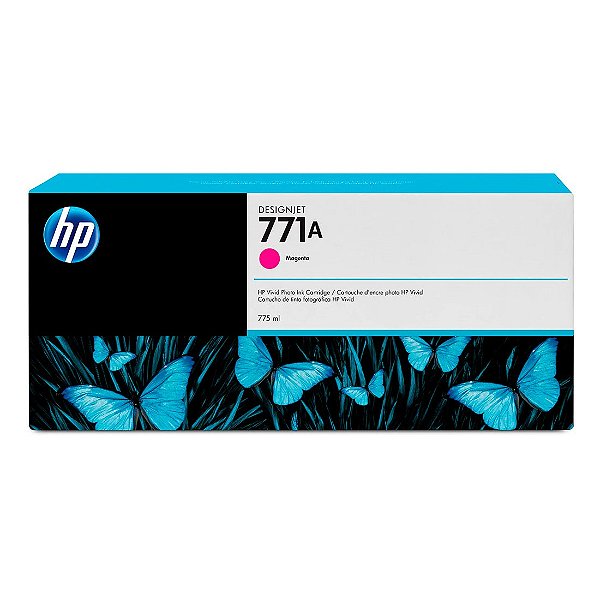 Cartucho de Tinta HP 771A magenta PLUK 775 ml - B6Y17A