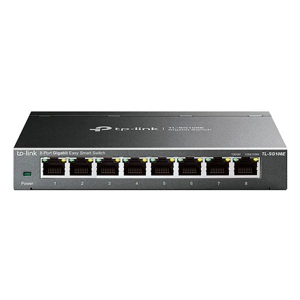 Switch 8 Portas Tp-Link Tl-Sg108E Rack 10/1000Mbps Gigabit