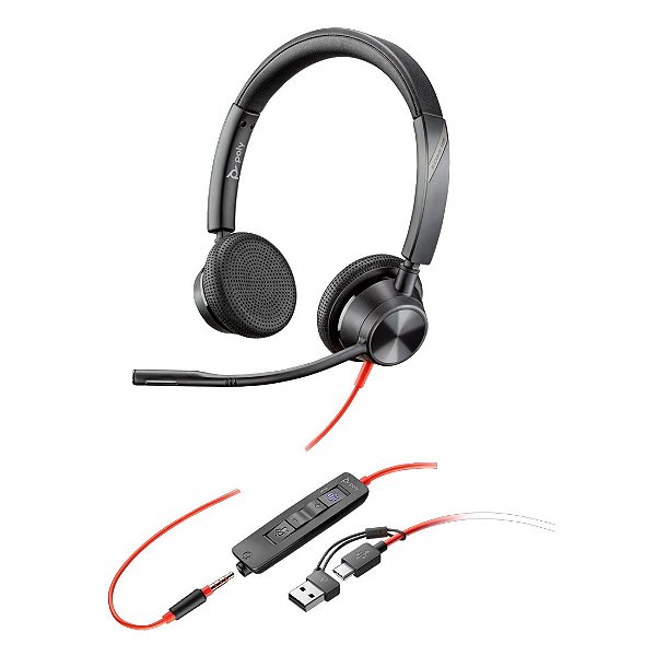 Headset Poly Blackwire 3325-M Stereo Usb-C/A 8X222Aa