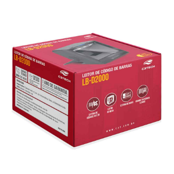 Leitor De Codigo De Barras Fixo C3Tech 1D/2D Usb Lb-D2000Bk