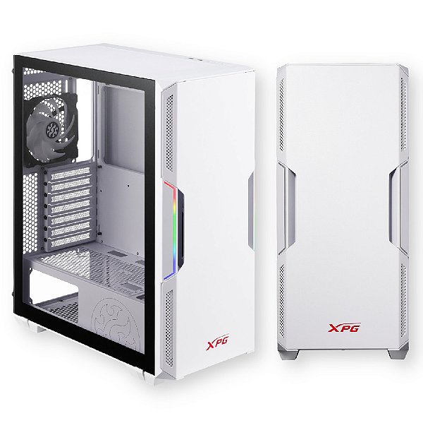 Gabinete Gamer Adata Xpg Starker Lateral De Vidro Branco