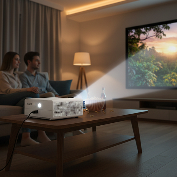 Projetor Pctop Pc4000 Wuxga 4000 Lumens 1920x1080 Led Branco Pc4000