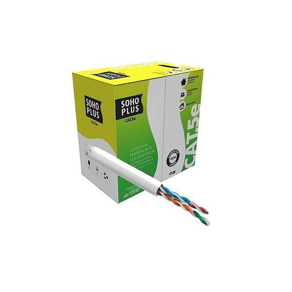 Cabo Lan U/utp Cat.5e 24 Awg 4 Pares Cmx Caixa C/ 305 Metros Branco
