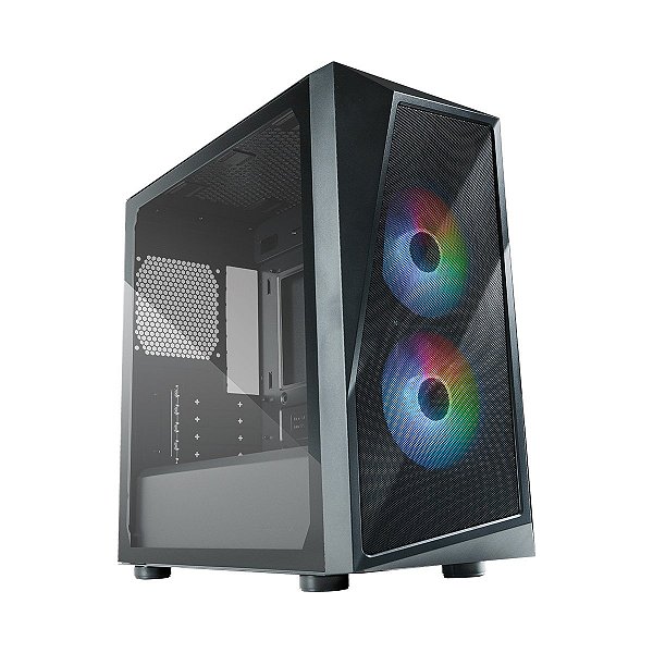 Gabinete Cooler Master Cmp 320 Lateral De Vidro 2 Fans Argb De 120 Mm Preto