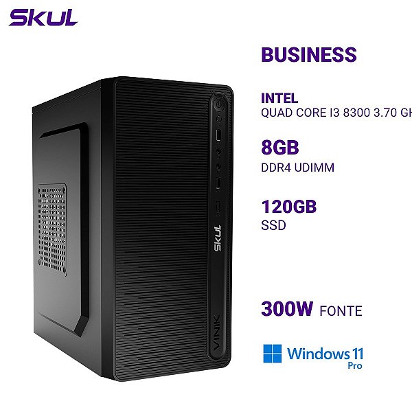 PC Business B300 Quad Core I3 8300 3.70 Ghz 8gb Ssd 120gb Fonte 300w W11P