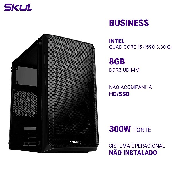PC B500 Quad Core I5 4590 3.30 Ghz 8gb Ddr3 Sem Hd/ssd Fonte 300w