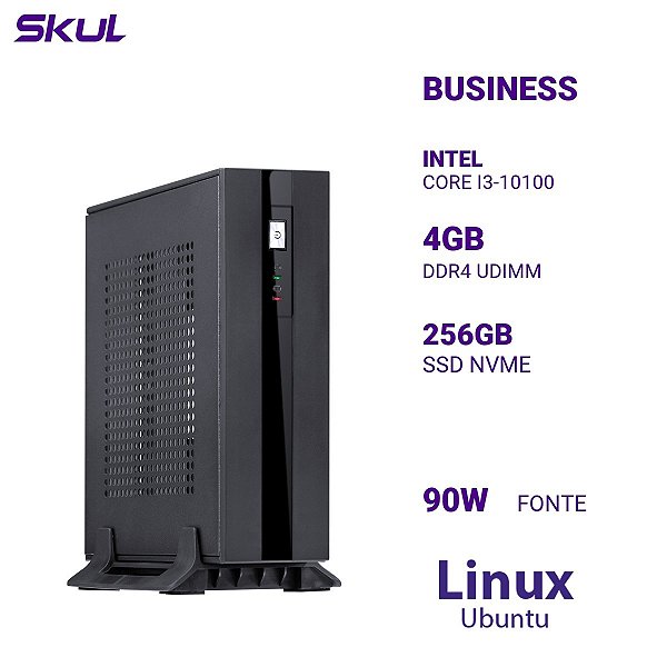 Mini PC Business B300 Core I3-10100 4gb Ssd 256gb Nvme Fonte 90w Linux