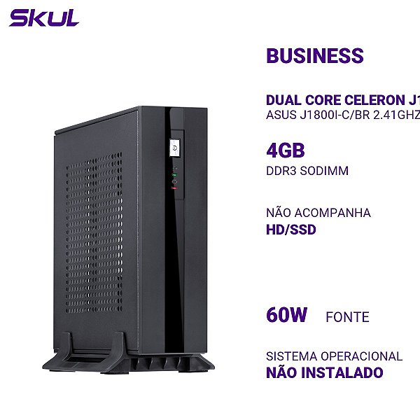 Mini PC B100 Celeron J1800 2.41ghz J1800i-c/br 4gb Sem Hd/ssd 1x Serial