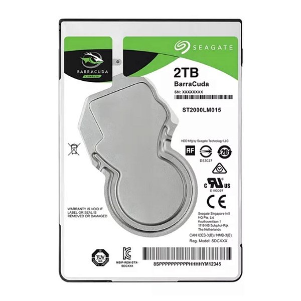 Hd Notebook Seagate Barracuda 2Tb Sata 3 6Gb/S 5400Rpm 128Mb 2,5"