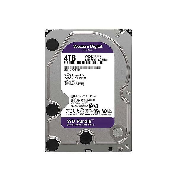 Hd 4TB Wd Purple Surveillance Sata 3 5400Rpm 256Mb WD43PURZ-74BWPY0