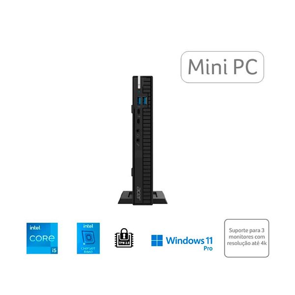 Desktop Acer VSF110-BD11 Mini Intel Core? i5 12400T 8GB 256GB SSD Windows 11 Pro - DT.R1HAL.001