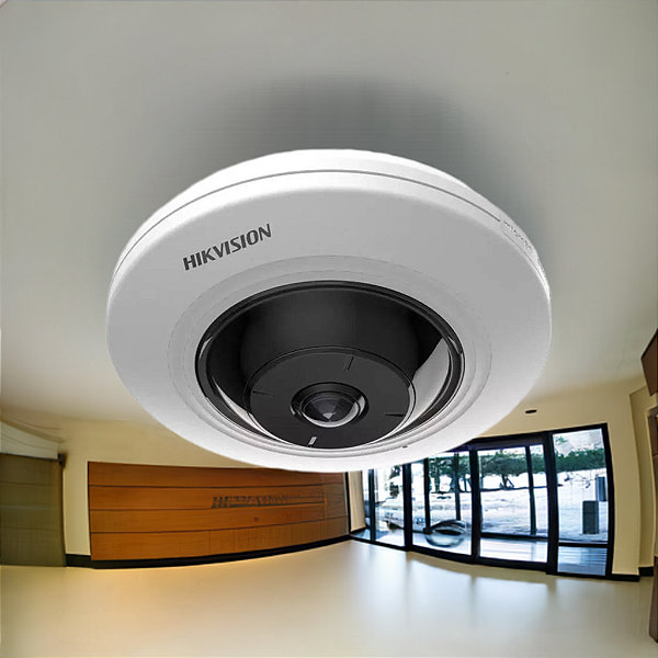 Camera Fisheye Acusense 5mp Hikvision Ds-2cd3956g2-isu(1.05mm) Contagem De Pessoas.