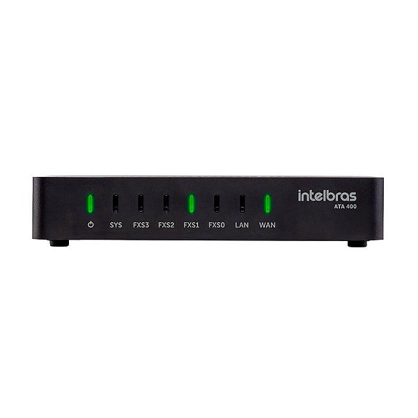 Adaptador Ip Intelbras Ata 400 Para Telefones Analogicos 4780400