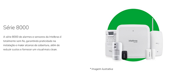 Central De Alarme Monitorada Sem Fio Intelbras Amt 8000 64 Zonas 4543516