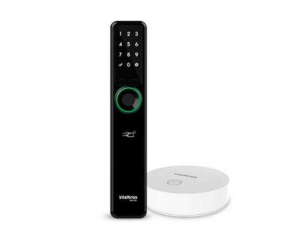 Fechadura Digital Embutir Izy Smart Sem Maçaneta E Hub Intelbras Ifr 7001+