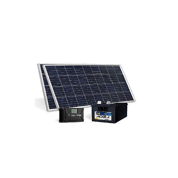 Gerador Solar Off Grid Intelbras 160 Wp Para 3 Cameras Bullets 6W Switch Radio