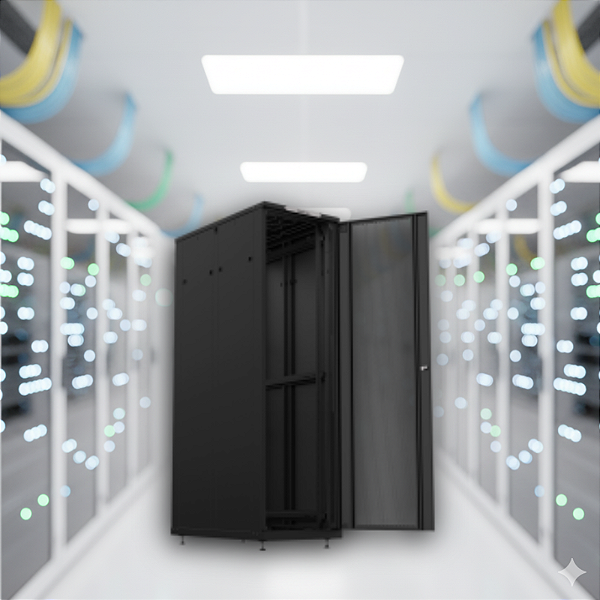 Rack De Piso Intelbras 44U X 1070Mm Rpd 4417 Pp Porta Perfurada Desmontável Preto 4770026