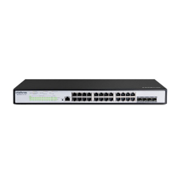 Switch Gerenciavel 24 Portas Intelbras Giga + 4 Portas Sfp 10000 Base-X S2328G-B