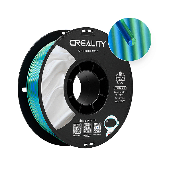 Filamento Creality CrSilk (Azul E Verde) 1,75Mm 3301120011