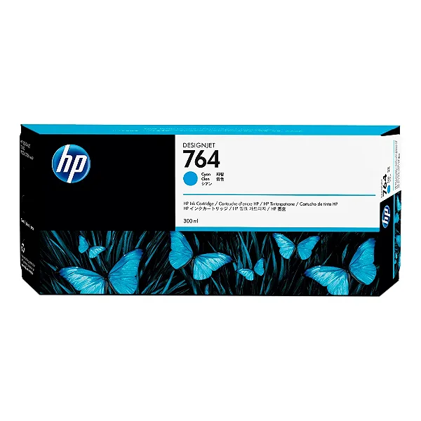 Cartucho de Tinta Hp 764 Ciano Pluk 300ml C1q13a