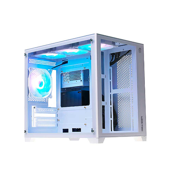 Gabinete Gamer Liketec Kirra Snow Argb Com Fan Micro Atx Branco 2040