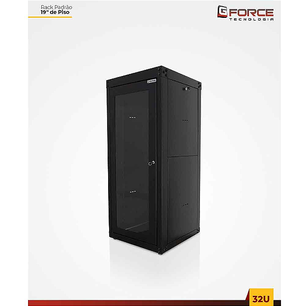 Rack Servidor Gforce Padrao 19" 32U X 570 Piso Desmontavel Visor Acrilico