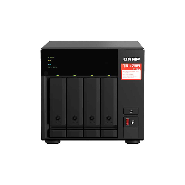 Storage Nas Qnap 4 Baias Amd Ryzen V1000, 2.2Ghz, 8Gb, 2X 2.5 Gbe Torre
