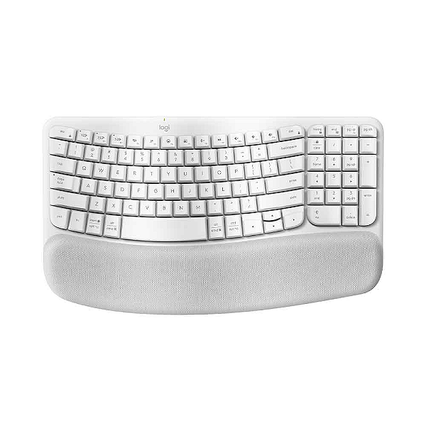 Teclado Logitech Wave Keys Branco Sem Fio - 920-012282