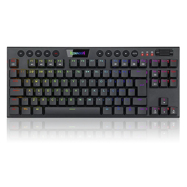 Teclado   Mecanico Horus Tkl Rgb Preto Switch Marrom K622-Rgb