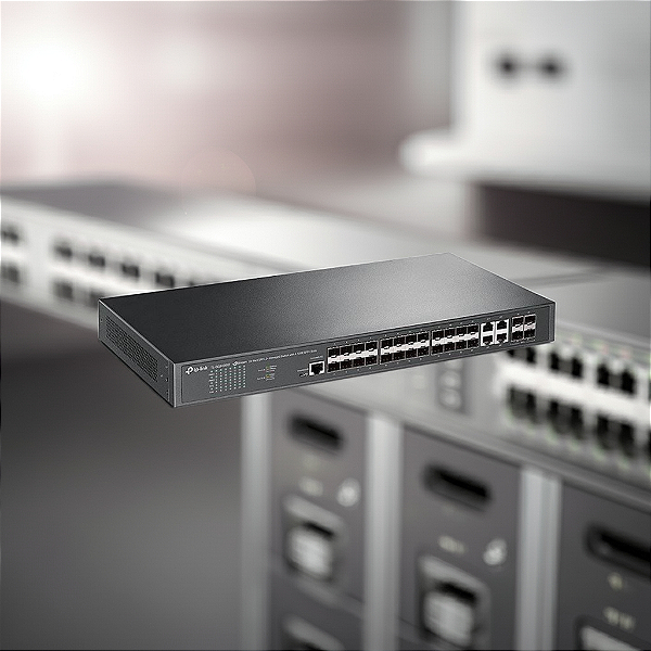 Switch 24P Tp-Link Tl-Sg3428Xf Gerenciável L2+ Gigabit + 4 Slots Sfp+