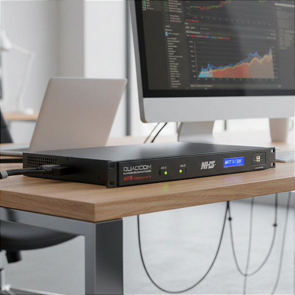 Quadro De Comutação Automático Nhs Ats Quadcom 30A Rack 1U/19"