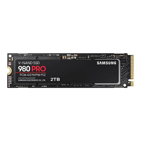 Ssd Samsung 980 Pro - 2Tb, Nvme, M.2 2280, Leitura Até 6900Mb/S, Gravação Até 5000Mb/S