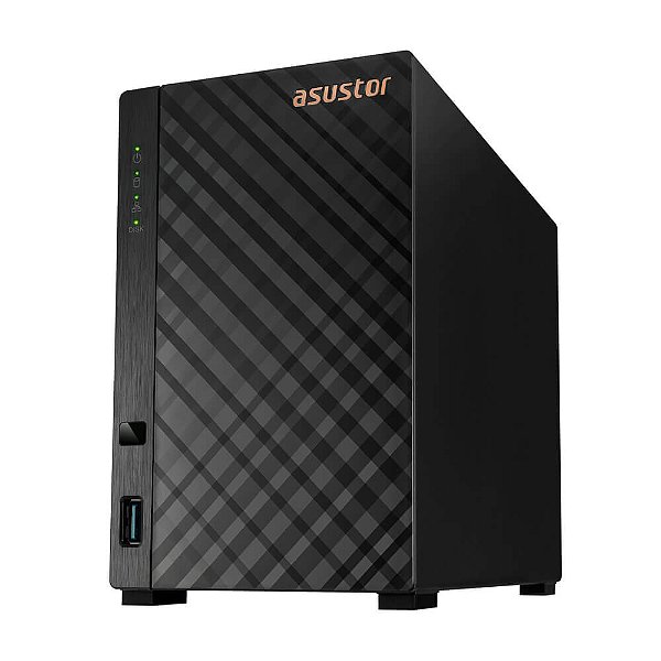 Storage Asustor 2-Baias As1102Tl - Realtek Rtd1619B, 1.7Ghz (Quad-Core), 1Gb Ddr4, 1 X 1Glan (1G/100M), Torre