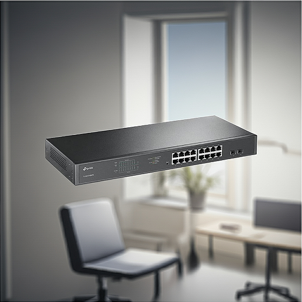 Switch 16 Portas Tp-Link Tl-Sg1218Mpe 16 Portas Poe+ Gigabit C/2 Portas Sfp (Ver. 5.0)